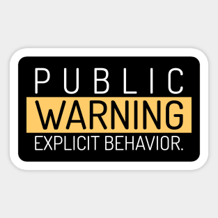 Public Warning Sticker